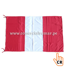 Cargar imagen en el visor de la galería, Bandera de Perú 135x85cm de Tela Lanilla Buena Calidad Con o Sin Escudo