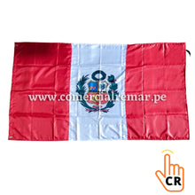 Cargar imagen en el visor de la galería, Bandera de Perú Grande de Tela Raso Con o Sin Escudo con Ojales