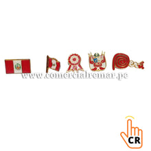 Cargar imagen en el visor de la galería, Pines de Símbolos Patrios Resinados Con Broche Solaperos