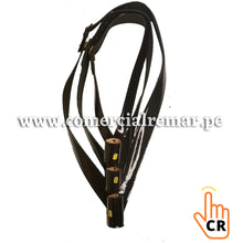 Cargar imagen en el visor de la galería, Correaje de Charol Porta Bandera para Desfile Escolta (Todos los Tamaños)