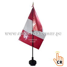 Cargar imagen en el visor de la galería, Estandarte Nacional Oficial de Perú Estampado para Oficinas e Instituciones