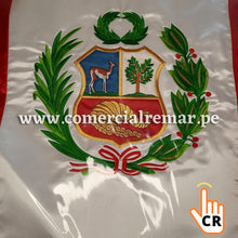 Cargar imagen en el visor de la galería, Estandarte Nacional Oficial de Perú Bordado para Oficinas e Instituciones