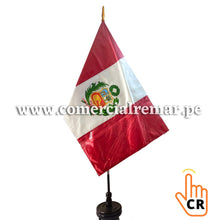 Cargar imagen en el visor de la galería, Estandarte Nacional Oficial de Perú Estampado para Oficinas e Instituciones