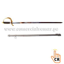 Cargar imagen en el visor de la galería, Espada Ceremonial Sable para Policía Escolta Militar Incluye Vaina de Acero