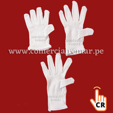 Cargar imagen en el visor de la galería, Guantes Blancos de Algodon para Escolta Colegio Desfile (Paquete de 12 pares)