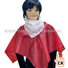 Cargar imagen en el visor de la galería, Poncho Rojo + Pañoleta Blanca para Escolta Desfile Fiestas Patrias (PACK X 6 PARES)