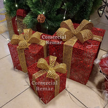 Cargar imagen en el visor de la galería, Cajas de Regalo Navideñas con Luces
