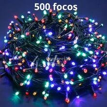 Cargar imagen en el visor de la galería, Luces de Navidad Lineales 500 Focos Cable Verde Musicales