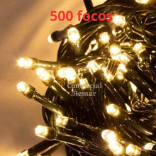 Cargar imagen en el visor de la galería, Luces de Navidad Lineales 500 Focos Cable Verde Musicales
