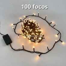 Cargar imagen en el visor de la galería, Luces de Navidad Lineales 100 Focos Cable Verde Musicales