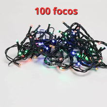 Cargar imagen en el visor de la galería, Luces de Navidad Lineales 100 Focos Cable Verde Musicales