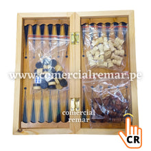 Cargar imagen en el visor de la galería, Ajedrez 3 en 1 Tablero y Piezas de Madera