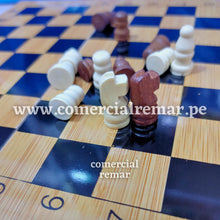 Cargar imagen en el visor de la galería, Ajedrez 3 en 1 Tablero y Piezas de Madera