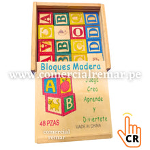 Cargar imagen en el visor de la galería, Cubos Didácticos de Madera 48 Piezas