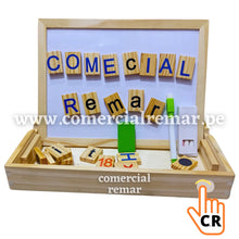 Cargar imagen en el visor de la galería, Pizarra Magnética Didáctica 2 en 1 con Fichas de Madera y Accesorios