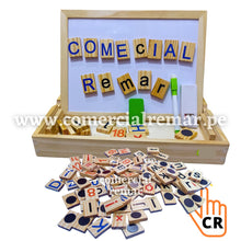 Cargar imagen en el visor de la galería, Pizarra Magnética Didáctica 2 en 1 con Fichas de Madera y Accesorios