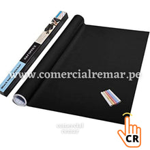 Cargar imagen en el visor de la galería, Pizarra Adhesiva Negra 200x45cm de Vinil Incluye Tizas