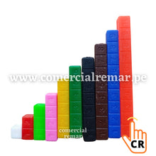 Cargar imagen en el visor de la galería, Regletas de Cuisenaire Fraccionadas de Plástico 74 Piezas