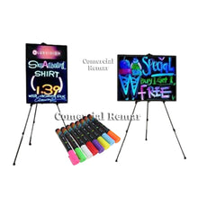 Cargar imagen en el visor de la galería, Pizarra Led + Trípode de Aluminio Regulable + 8 Plumones