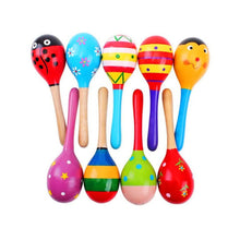 Cargar imagen en el visor de la galería, Maracas de Madera Par Instrumento Musical para Niños