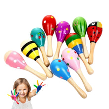 Cargar imagen en el visor de la galería, Maracas de Madera Par Instrumento Musical para Niños