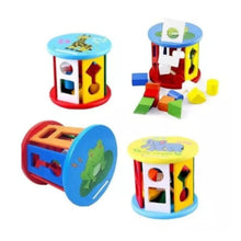 Cargar imagen en el visor de la galería, Cilindro de Encaje Rueda de Madera Figuras Juego Didáctico