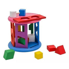 Cargar imagen en el visor de la galería, Cilindro de Encaje Rueda de Madera Figuras Juego Didáctico
