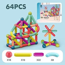 Cargar imagen en el visor de la galería, Bloques de Construcción Magnéticos 64 Piezas Juego Didáctico