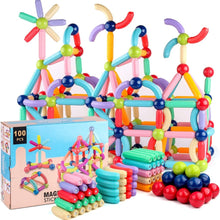 Cargar imagen en el visor de la galería, Bloques de Construcción Magnéticos 100 Piezas