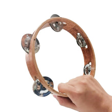 Cargar imagen en el visor de la galería, Pandereta de Madera Instrumento Musical para Niños