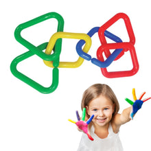 Cargar imagen en el visor de la galería, Eslabones Geométricos Anillos Conectores Juego Didáctico en Bolsa