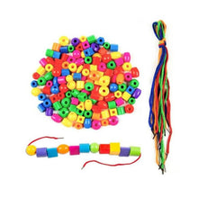 Cargar imagen en el visor de la galería, Enhebrado de Cuentas con Pasado Juego Didáctico en Bolsa