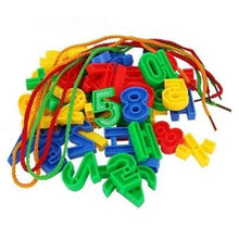 Cargar imagen en el visor de la galería, Enhebrado de Números Pasado Juego Didáctico Puzzle en Bolsa
