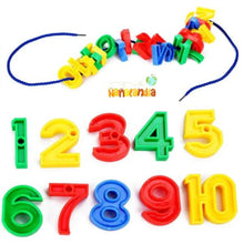 Cargar imagen en el visor de la galería, Enhebrado de Números Pasado Juego Didáctico Puzzle en Bolsa