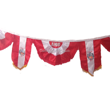 Cargar imagen en el visor de la galería, Cadeneta de Tela de 2.5m Ancho Media Luna y Banderola Fiestas Patrias