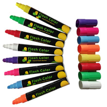 Cargar imagen en el visor de la galería, Plumones de tiza liquida set de 8 colores neón
