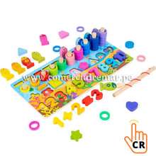 Cargar imagen en el visor de la galería, Tablero Montessori didáctico 6 en 1 de 97 piezas