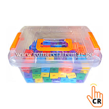 Cargar imagen en el visor de la galería, Policubos en Taper set de 100 bloques conectores didácticos multicolores