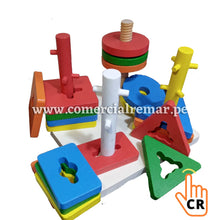 Cargar imagen en el visor de la galería, Plantado con Obstáculos x 4 columnas didáctico de madera