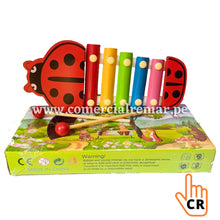 Cargar imagen en el visor de la galería, Xilófono de Animales 5 Notas Instrumento para Niños - MARIQUITA