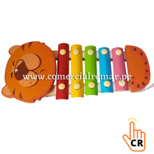 Cargar imagen en el visor de la galería, Xilófono de Animales 5 Notas Instrumento para Niños - TIGRE