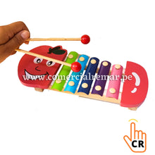 Cargar imagen en el visor de la galería, Xilófono Manzanita de 5 notas Didáctico Instrumento Musical para Niños