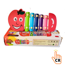 Cargar imagen en el visor de la galería, Xilófono Manzanita de 5 notas Didáctico Instrumento Musical para Niños