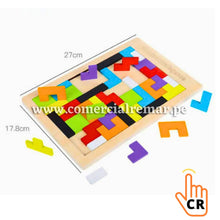 Cargar imagen en el visor de la galería, Tetris de Madera Rompecabezas Juego Didáctico Educativo