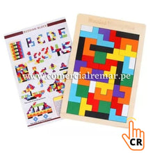 Cargar imagen en el visor de la galería, Tetris de Madera Rompecabezas Juego Didáctico Educativo