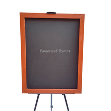 Cargar imagen en el visor de la galería, Pizarra para tiza doble cara 80 x 60 cm + caballete de aluminio regulable