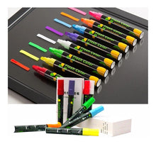 Cargar imagen en el visor de la galería, Plumones de tiza liquida set de 8 colores neón
