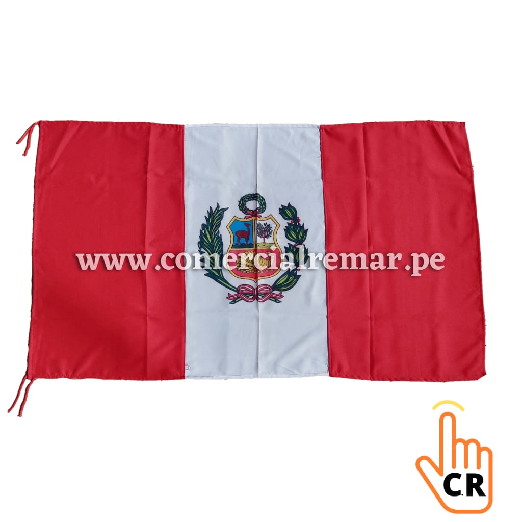 Bandera de Perú 135x85cm Calidad A1 de Tela Lanilla Con o Sin Escudo