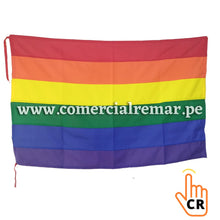 Cargar imagen en el visor de la galería, Bandera LGBT 120x80cm Calidad A1 Rainbow de Tela Lanilla
