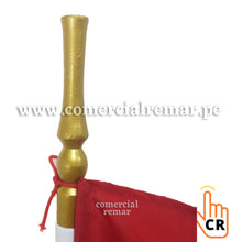Cargar imagen en el visor de la galería, Pack Bandera 78x43cm Calidad A1 Con o Sin Escudo + Asta Blanca de 110cm

